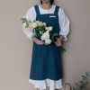 日韓簡約棉麻廚房烘焙背心圍裙